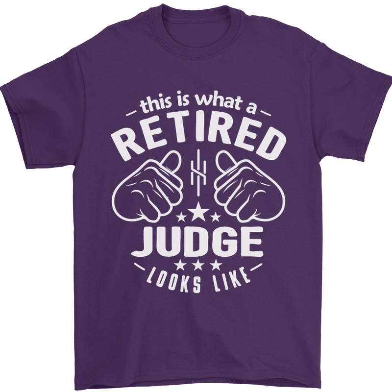 This Is What a Retired Judge Looks Like Mens T-Shirt Cotton Gildan Purple