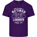 This Is What a Retired Labourer Looks Like Mens Cotton T-Shirt Tee Top Purple