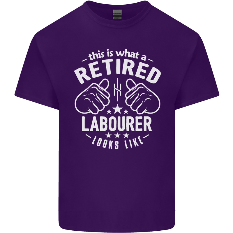 This Is What a Retired Labourer Looks Like Mens Cotton T-Shirt Tee Top Purple