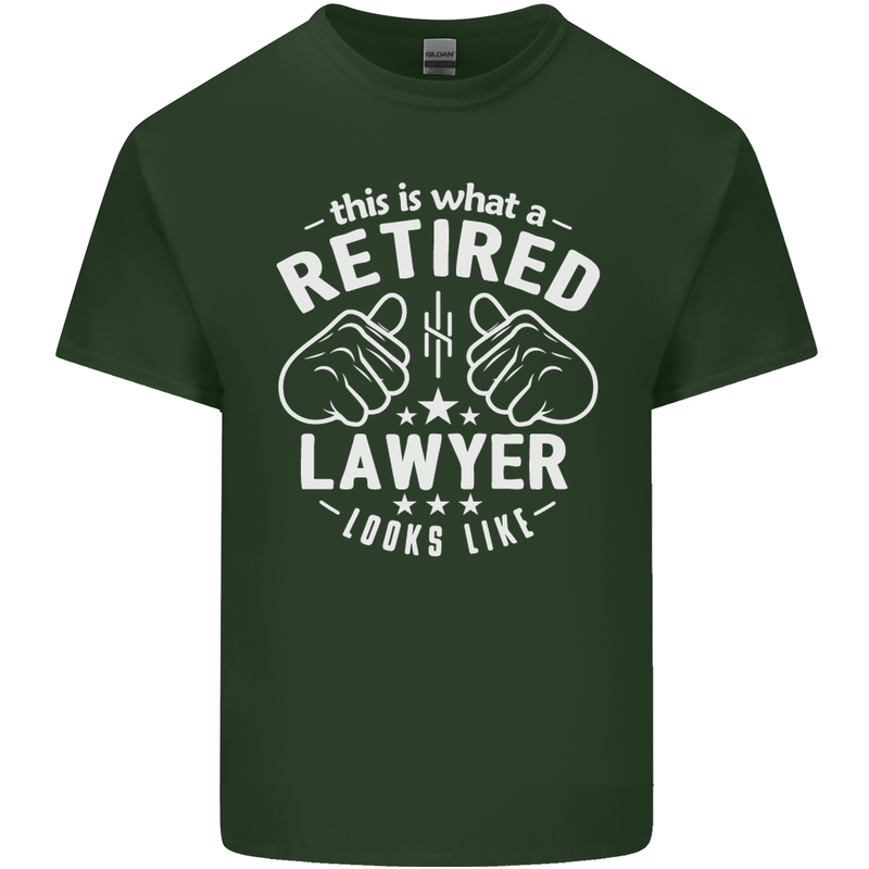 This Is What a Retired Lawyer Looks Like Mens Cotton T-Shirt Tee Top Forest Green