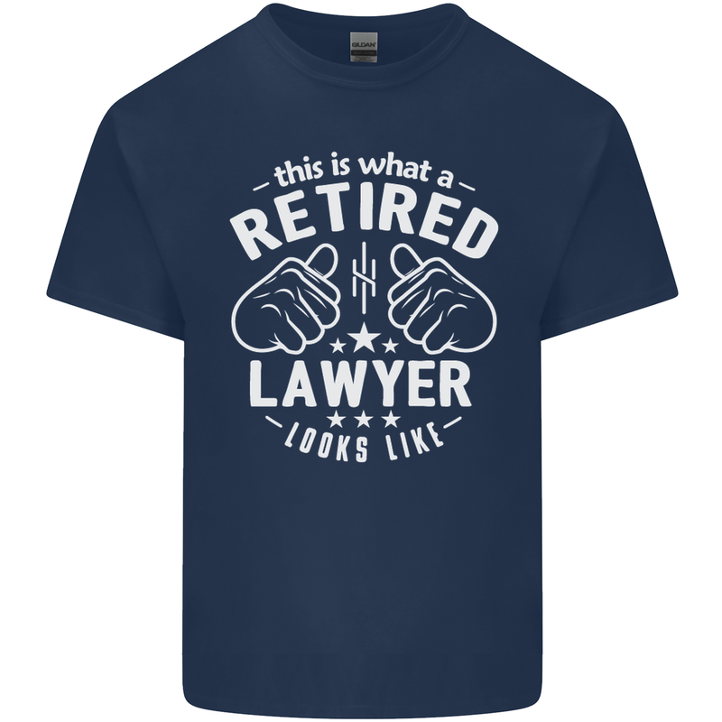 This Is What a Retired Lawyer Looks Like Mens Cotton T-Shirt Tee Top Navy Blue