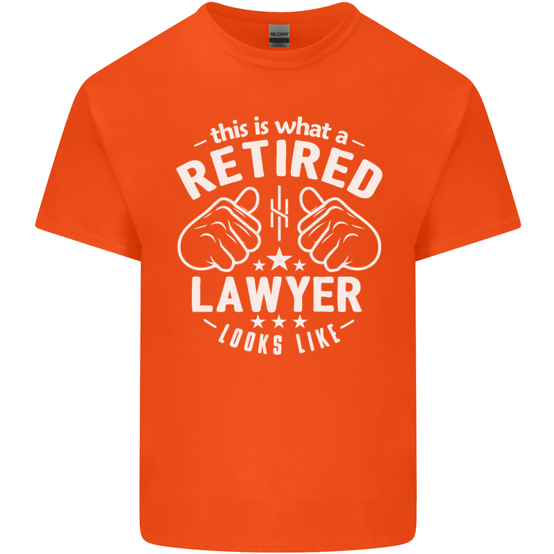 This Is What a Retired Lawyer Looks Like Mens Cotton T-Shirt Tee Top Orange