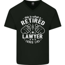 This Is What a Retired Lawyer Looks Like Mens V-Neck Cotton T-Shirt Black