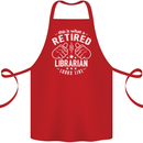 This Is What a Retired Librarian Looks Like Cotton Apron 100% Organic Red