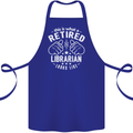 This Is What a Retired Librarian Looks Like Cotton Apron 100% Organic Royal Blue