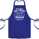 This Is What a Retired Librarian Looks Like Cotton Apron 100% Organic Royal Blue
