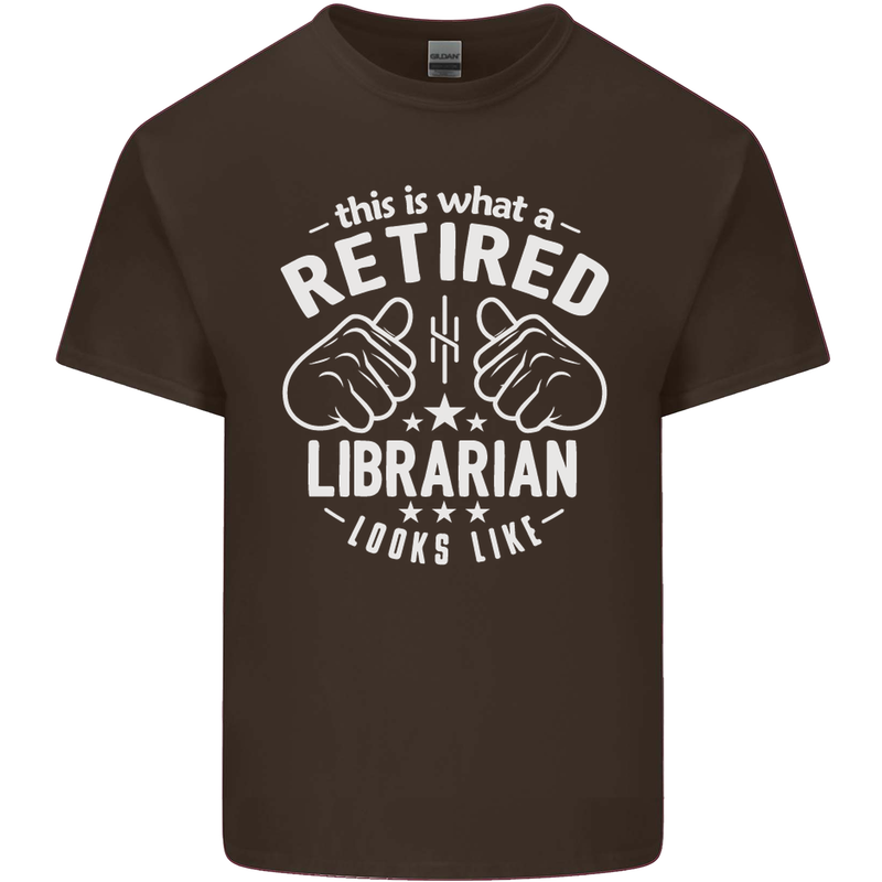This Is What a Retired Librarian Looks Like Mens Cotton T-Shirt Tee Top Dark Chocolate