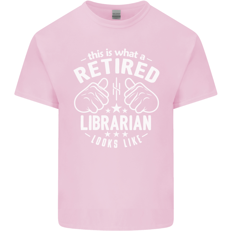 This Is What a Retired Librarian Looks Like Mens Cotton T-Shirt Tee Top Light Pink