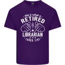 This Is What a Retired Librarian Looks Like Mens Cotton T-Shirt Tee Top Purple