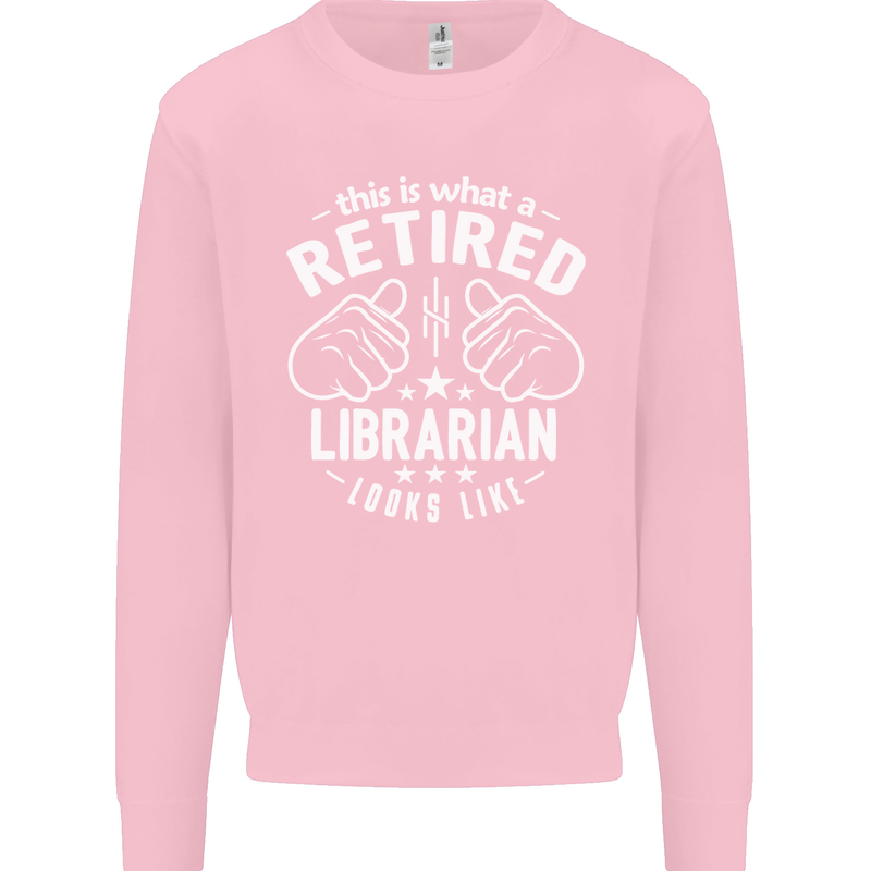 This Is What a Retired Librarian Looks Like Mens Sweatshirt Jumper Light Pink