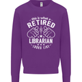 This Is What a Retired Librarian Looks Like Mens Sweatshirt Jumper Purple