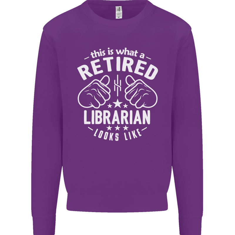 This Is What a Retired Librarian Looks Like Mens Sweatshirt Jumper Purple