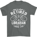 This Is What a Retired Librarian Looks Like Mens T-Shirt Cotton Gildan Charcoal