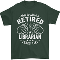 This Is What a Retired Librarian Looks Like Mens T-Shirt Cotton Gildan Forest Green