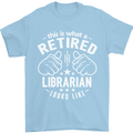This Is What a Retired Librarian Looks Like Mens T-Shirt Cotton Gildan Light Blue