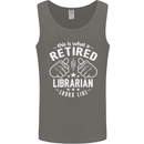 This Is What a Retired Librarian Looks Like Mens Vest Tank Top Charcoal