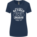 This Is What a Retired Librarian Looks Like Womens Wider Cut T-Shirt Navy Blue