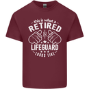 This Is What a Retired Lifeguard Looks Like Mens Cotton T-Shirt Tee Top Maroon