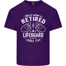 This Is What a Retired Lifeguard Looks Like Mens Cotton T-Shirt Tee Top Purple