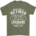 This Is What a Retired Lifeguard Looks Like Mens T-Shirt Cotton Gildan Military Green