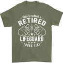 This Is What a Retired Lifeguard Looks Like Mens T-Shirt Cotton Gildan Military Green