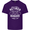 This Is What a Retired Manager Looks Like Mens Cotton T-Shirt Tee Top Purple