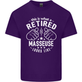 This Is What a Retired Masseuse Looks Like Mens Cotton T-Shirt Tee Top Purple