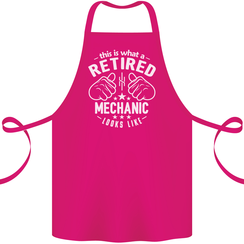 This Is What a Retired Mechanic Looks Like Cotton Apron 100% Organic Pink