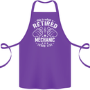 This Is What a Retired Mechanic Looks Like Cotton Apron 100% Organic Purple