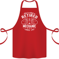 This Is What a Retired Mechanic Looks Like Cotton Apron 100% Organic Red