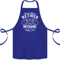 This Is What a Retired Mechanic Looks Like Cotton Apron 100% Organic Royal Blue