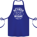 This Is What a Retired Mechanic Looks Like Cotton Apron 100% Organic Royal Blue