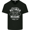 This Is What a Retired Mechanic Looks Like Mens V-Neck Cotton T-Shirt Black