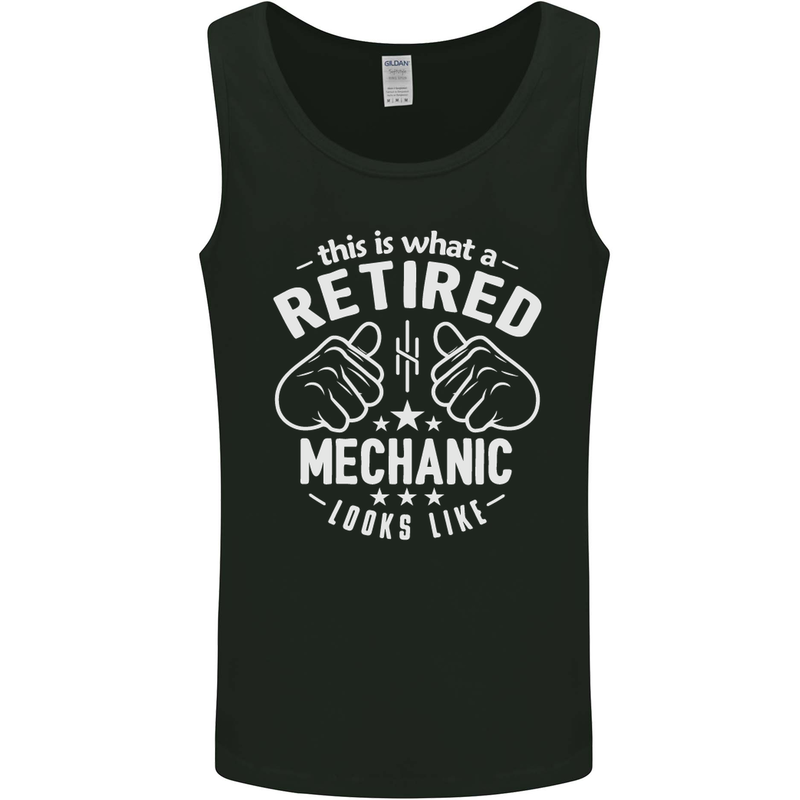This Is What a Retired Mechanic Looks Like Mens Vest Tank Top Black