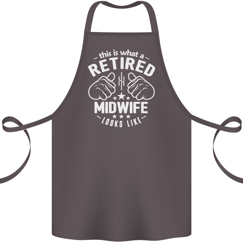 This Is What a Retired Midwife Looks Like Cotton Apron 100% Organic Dark Grey