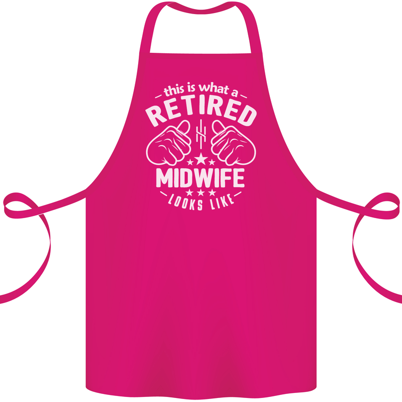 This Is What a Retired Midwife Looks Like Cotton Apron 100% Organic Pink