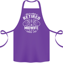 This Is What a Retired Midwife Looks Like Cotton Apron 100% Organic Purple