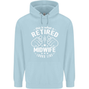 This Is What a Retired Midwife Looks Like Mens 80% Cotton Hoodie Light Blue