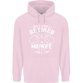 This Is What a Retired Midwife Looks Like Mens 80% Cotton Hoodie Light Pink
