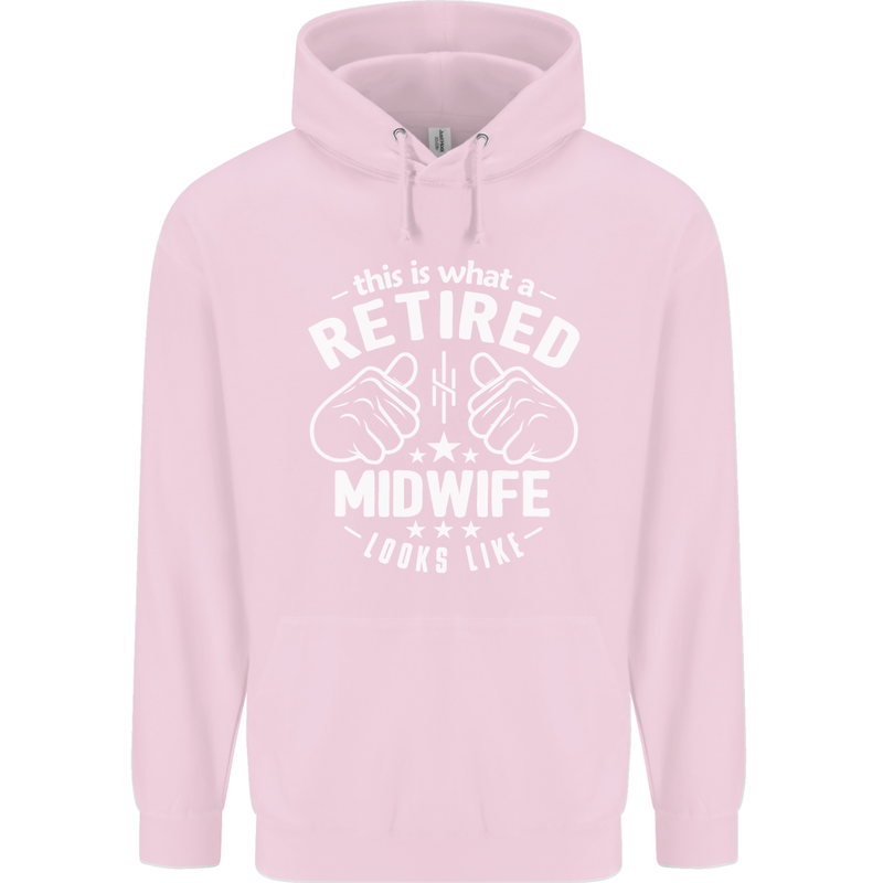 This Is What a Retired Midwife Looks Like Mens 80% Cotton Hoodie Light Pink