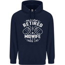 This Is What a Retired Midwife Looks Like Mens 80% Cotton Hoodie Navy Blue