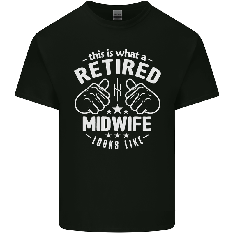 This Is What a Retired Midwife Looks Like Mens Cotton T-Shirt Tee Top Black