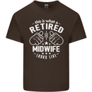 This Is What a Retired Midwife Looks Like Mens Cotton T-Shirt Tee Top Dark Chocolate