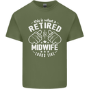 This Is What a Retired Midwife Looks Like Mens Cotton T-Shirt Tee Top Military Green