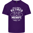 This Is What a Retired Midwife Looks Like Mens Cotton T-Shirt Tee Top Purple