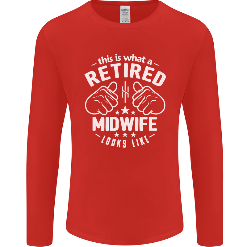 This Is What a Retired Midwife Looks Like Mens Long Sleeve T-Shirt Red