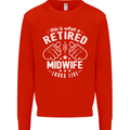 This Is What a Retired Midwife Looks Like Mens Sweatshirt Jumper Bright Red