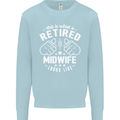 This Is What a Retired Midwife Looks Like Mens Sweatshirt Jumper Light Blue