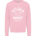 This Is What a Retired Midwife Looks Like Mens Sweatshirt Jumper Light Pink