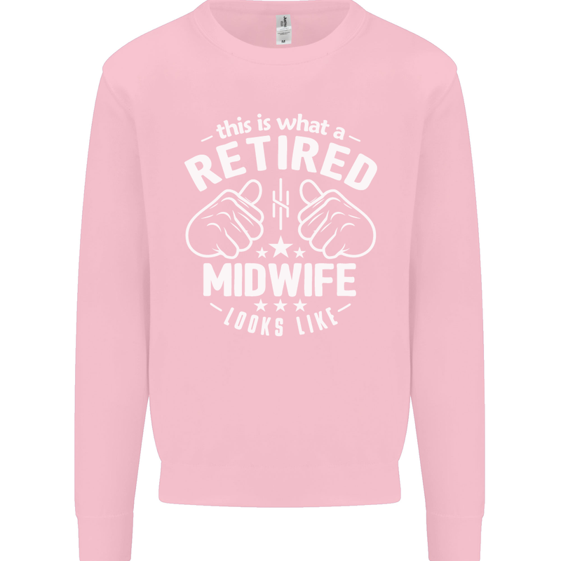 This Is What a Retired Midwife Looks Like Mens Sweatshirt Jumper Light Pink